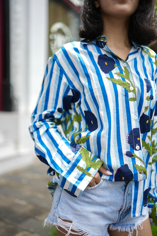 Indigo Bloom Shirt