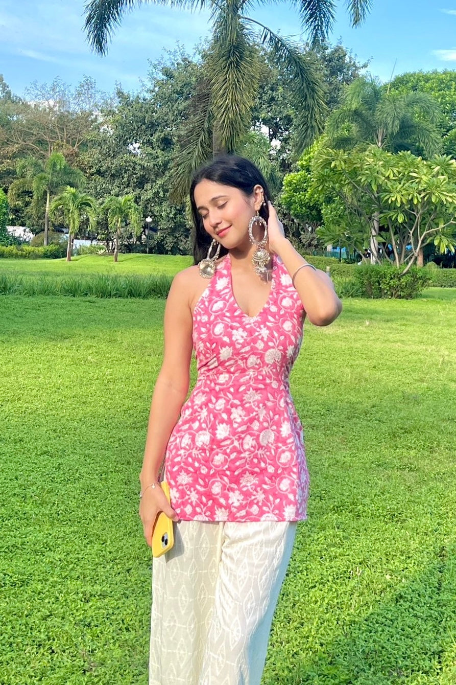 Meher halter kurti top