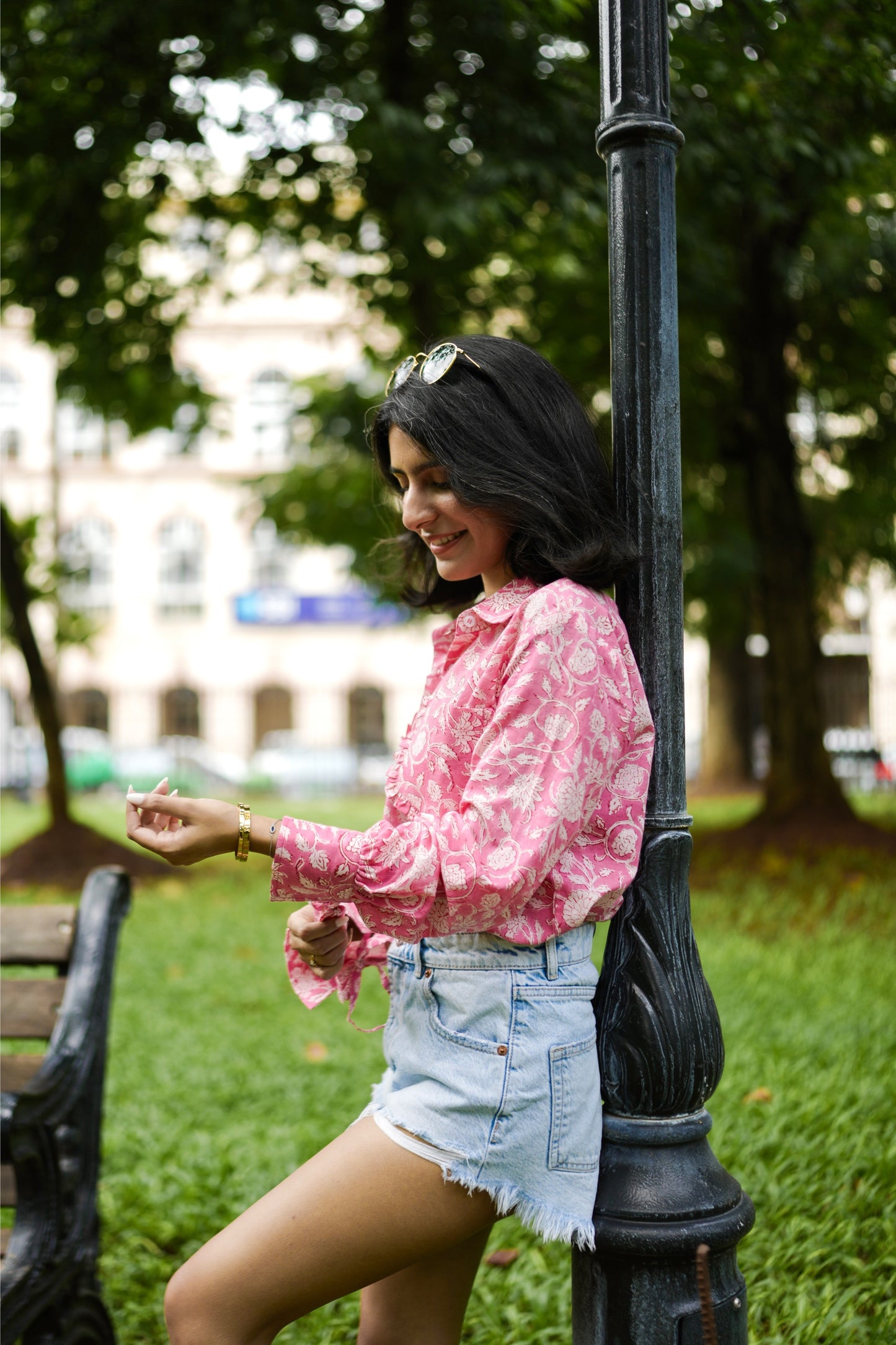 Pink frill shirt