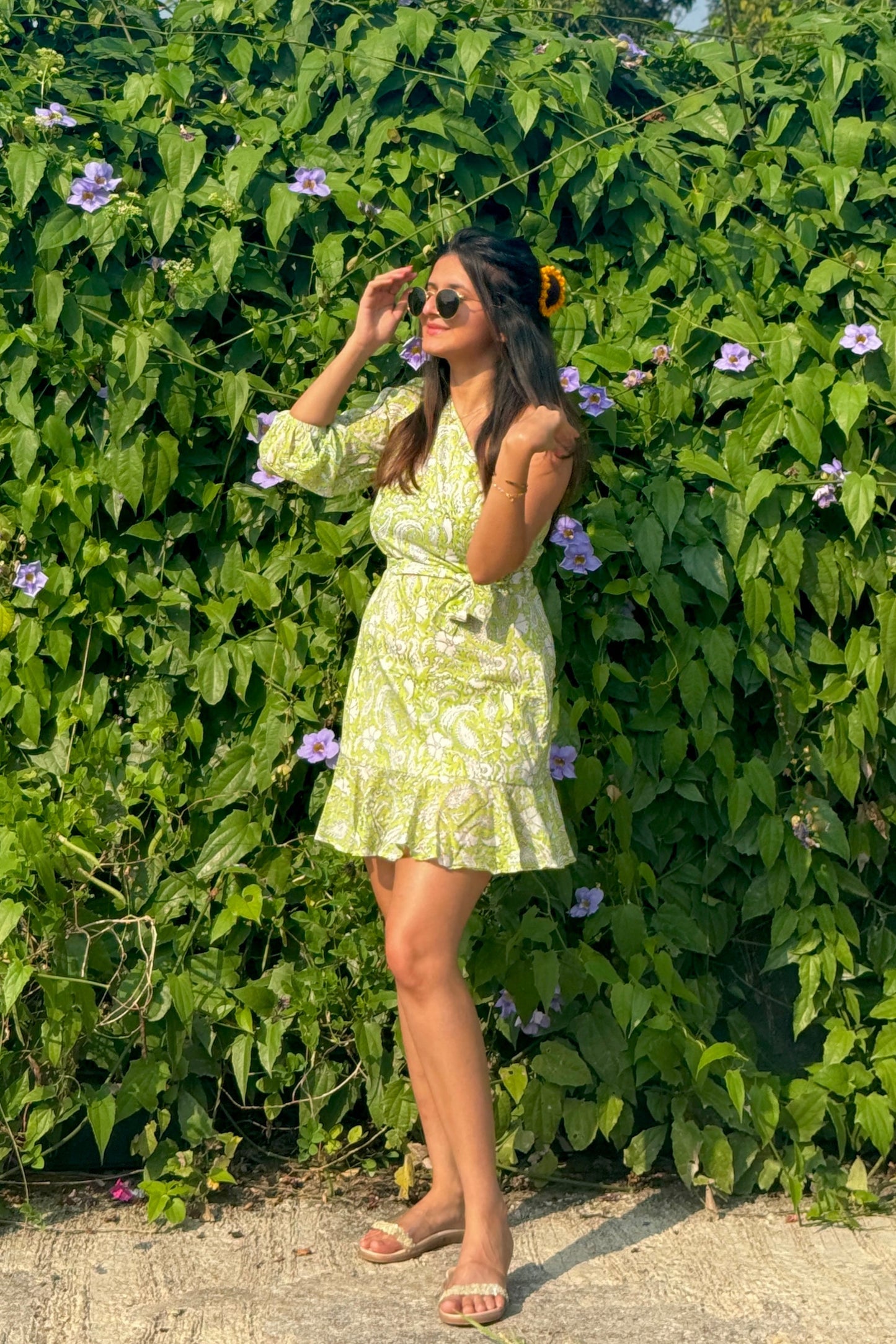 Lime green kunafa dress