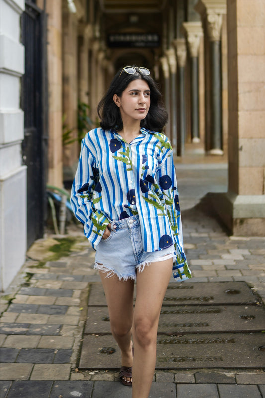 Indigo Bloom Shirt