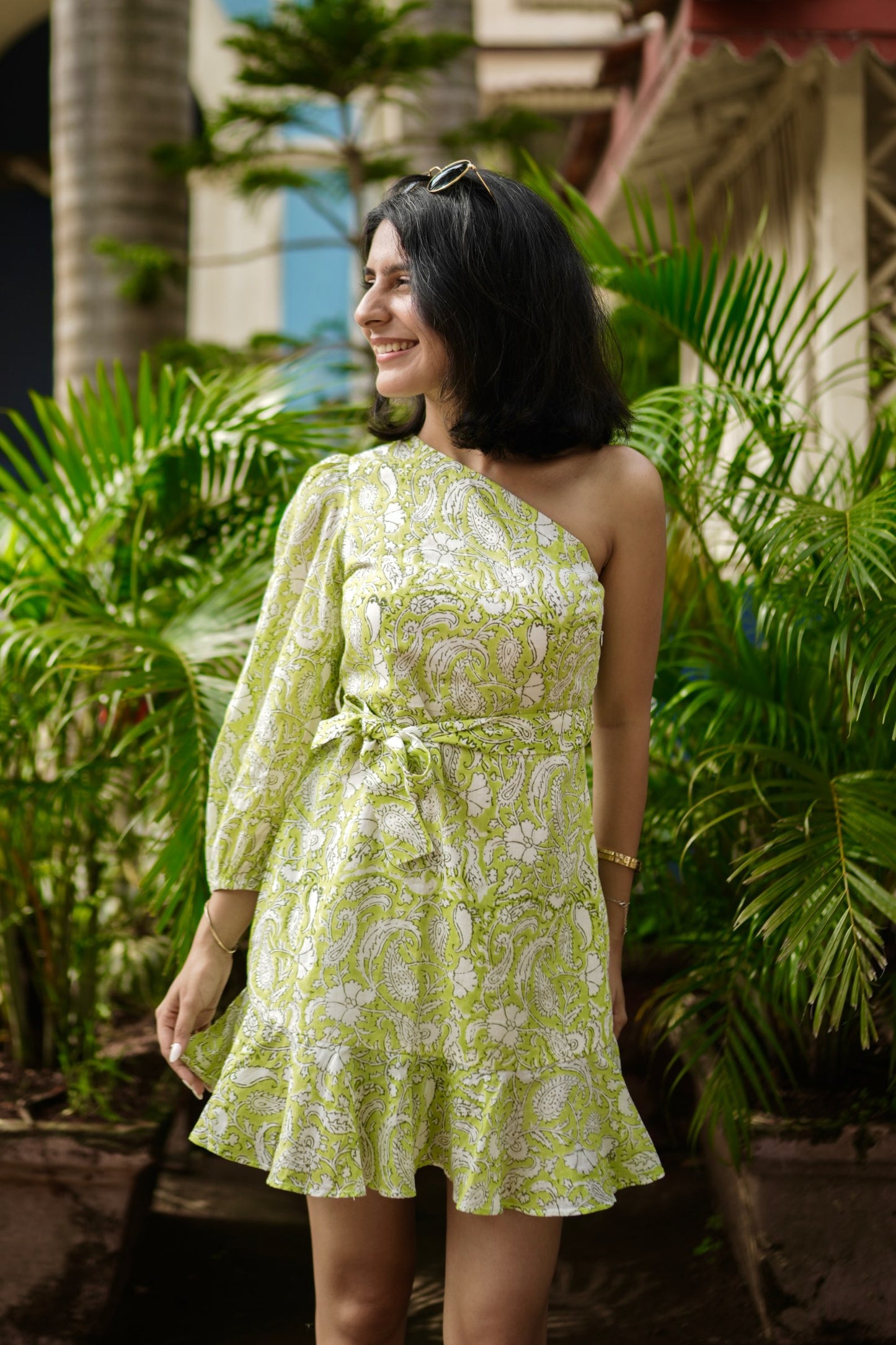 Lime green kunafa dress